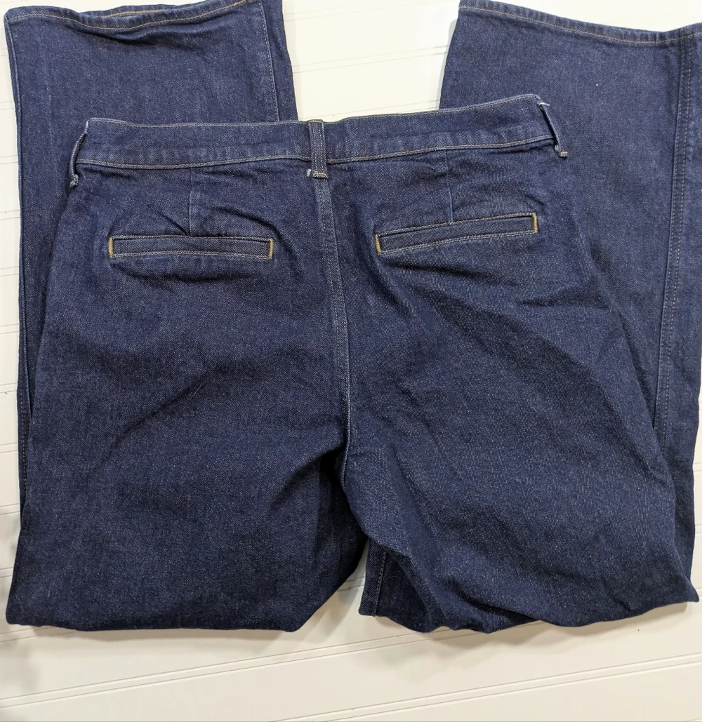 J. Crew Dark '96 Slim Wide Leg Jean- Current Style - Picture 2 of 7